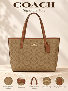 COACH Women's City Tote in Signature Canvas